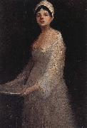 Nicolae Grigorescu Woman with Plate oil painting